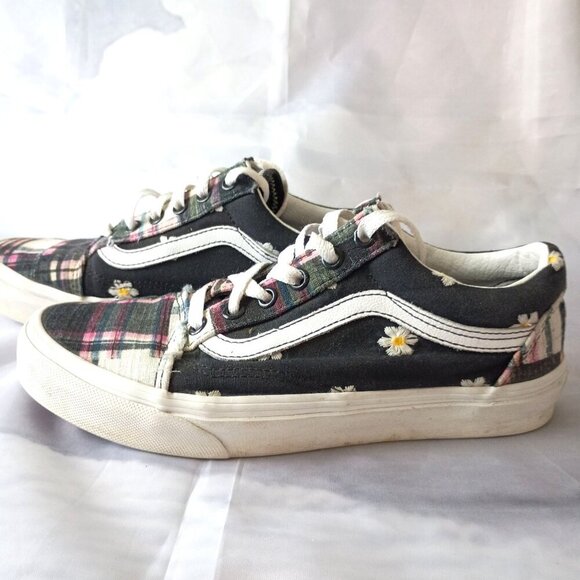 Vans Old Skool Floral Lace Patchwork Sneakers Men 5.5 Women 7 Unisex Shoes - Picture 1 of 11